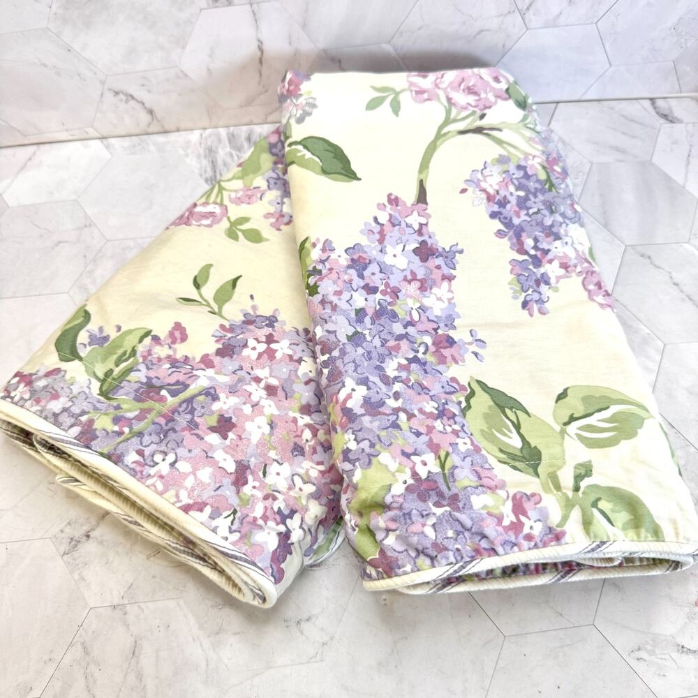2 Vintage Lauren Ralph Lauren King Pillow Shams Cape Elizabeth Purple Lilac